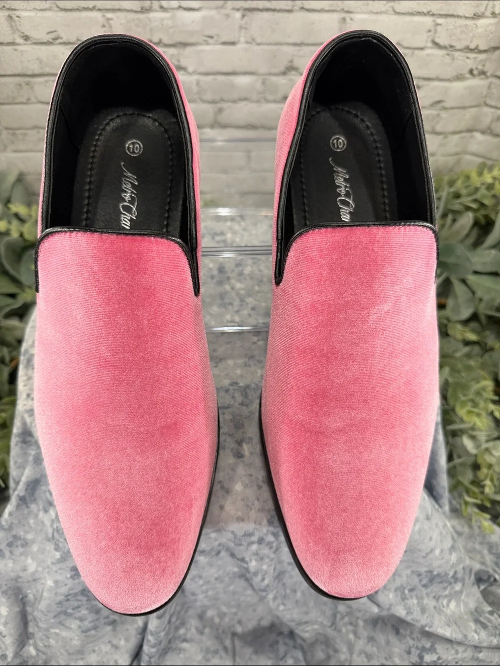 METRO CHARM - Pink Velvet Classic Fashion Dress Loafer - Mens 10M 🩷 VGUC